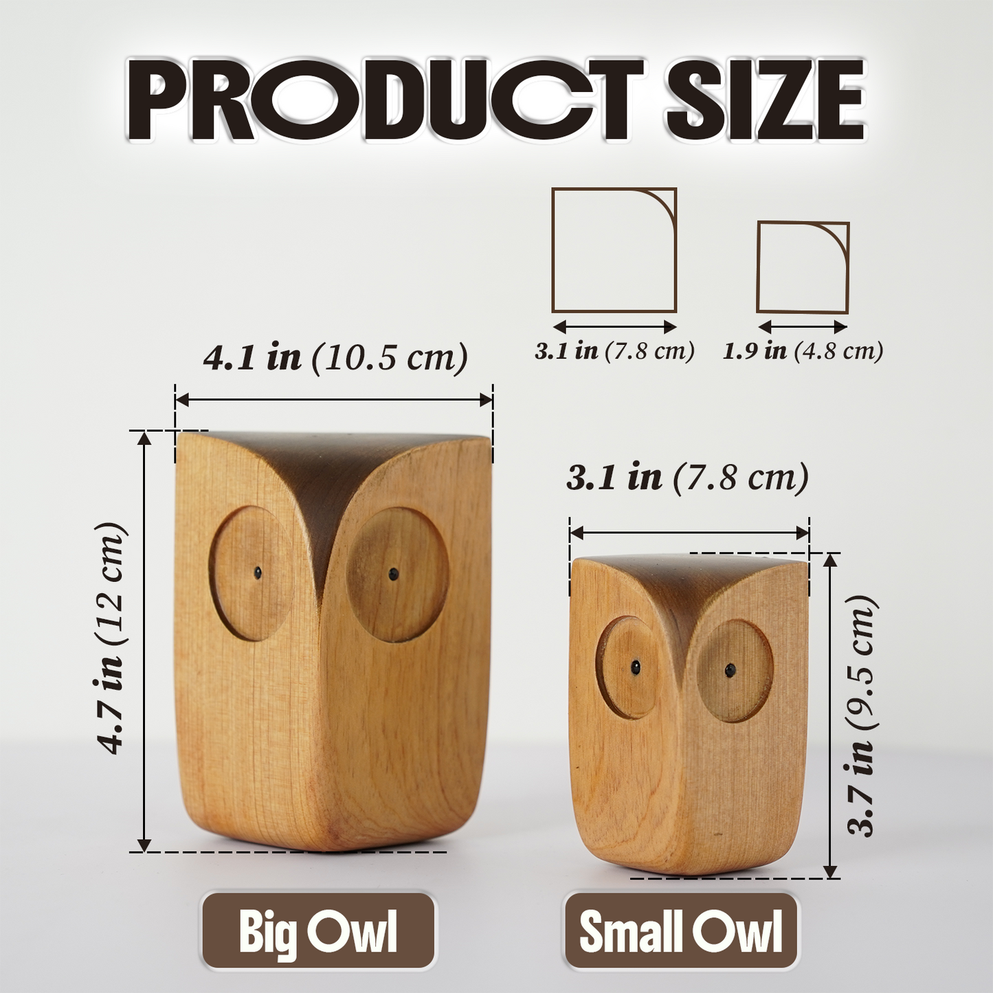 Handmade Nordic Wooden Owl Decor