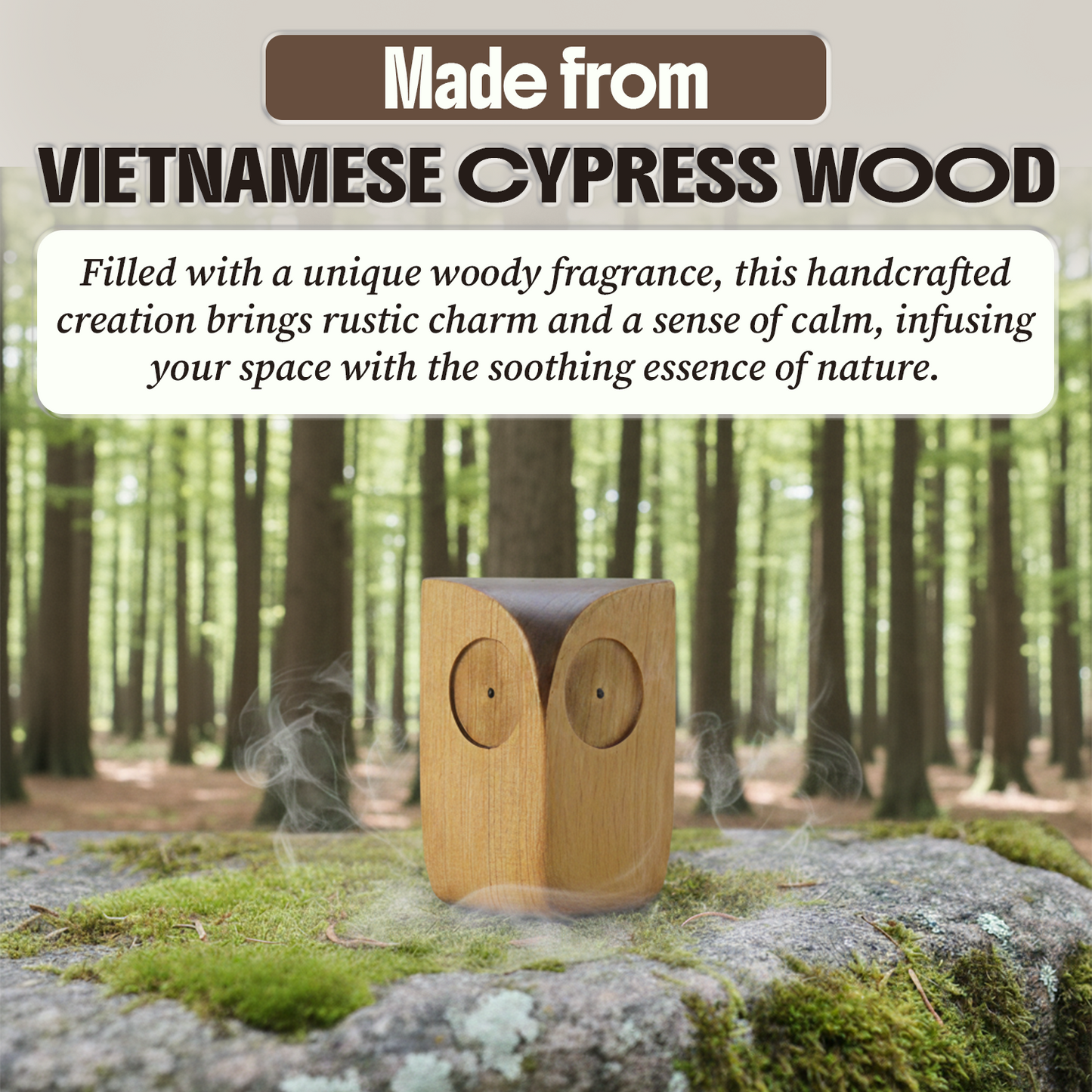 Handmade Nordic Wooden Owl Decor