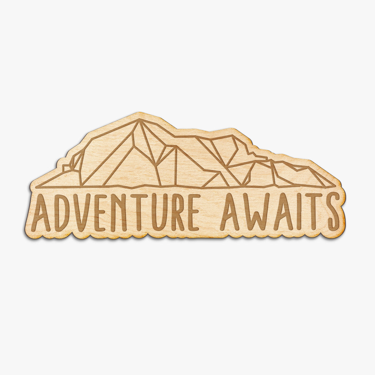 Adventure Awaits Wood Engraved Sign Decor