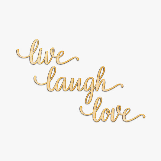 Live Laugh Love Laser Cut Wood Sign Set